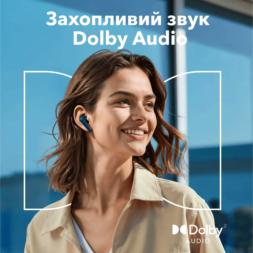 Наушники Anker вакуумные беспроводные синие для спорта с защитой от влаги IP55