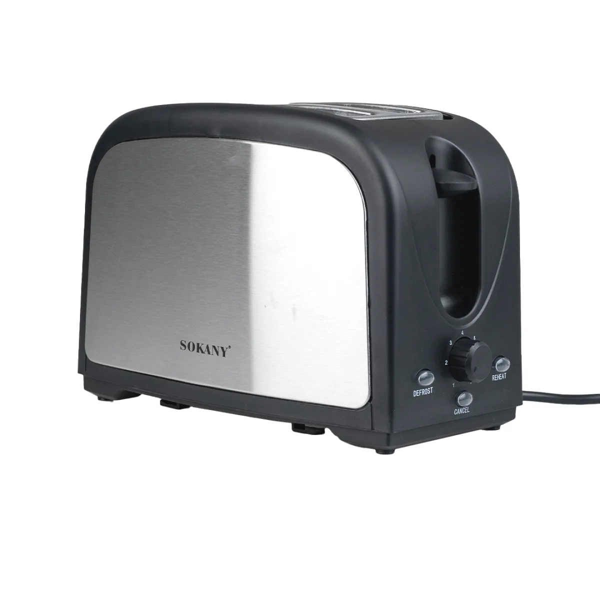 Тостер Sokany HJT-008s 800 Вт 2 відділення термоізольований чорний
