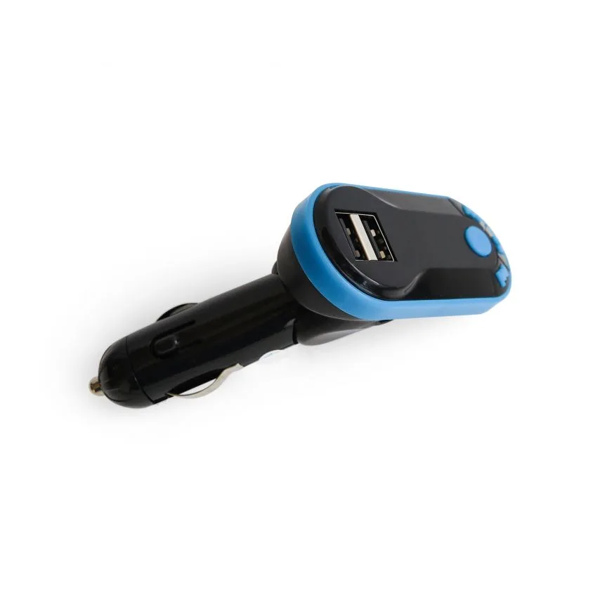 FM-трансмиттер Bluetooth 4 порта USB 2 черный синий