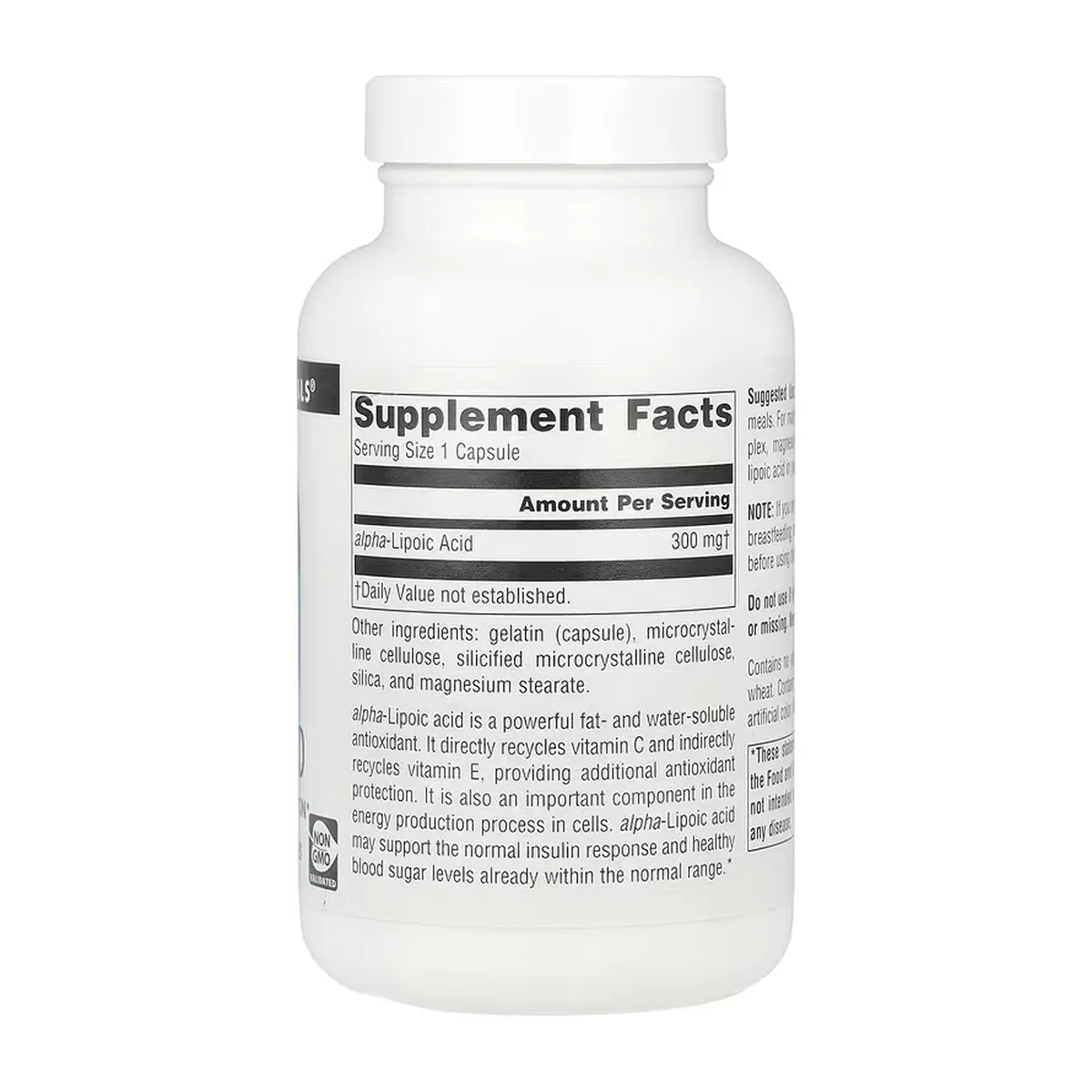Альфа-ліпоева кислота Source Naturals 300 мг 120 капсул Антиоксидантний захист