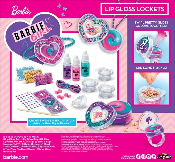 Набор детской косметики Cra-Z-Art Barbie Sparkle Lockets