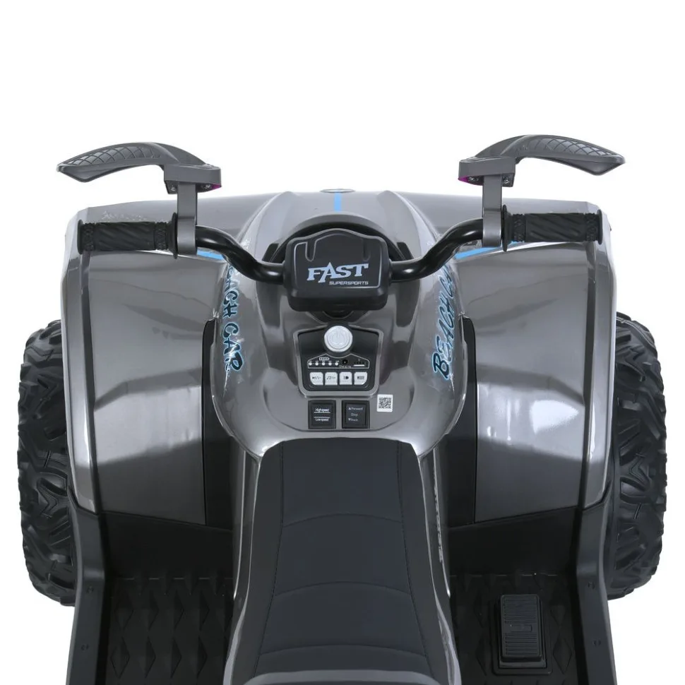 Дитячий квадроцикл Bambi Racer екокожа 12V 23 кг Червоний