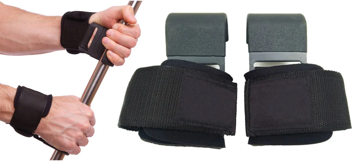 Кистеві крюки-зацепи EasyFit поліестер 38х5 см чорні