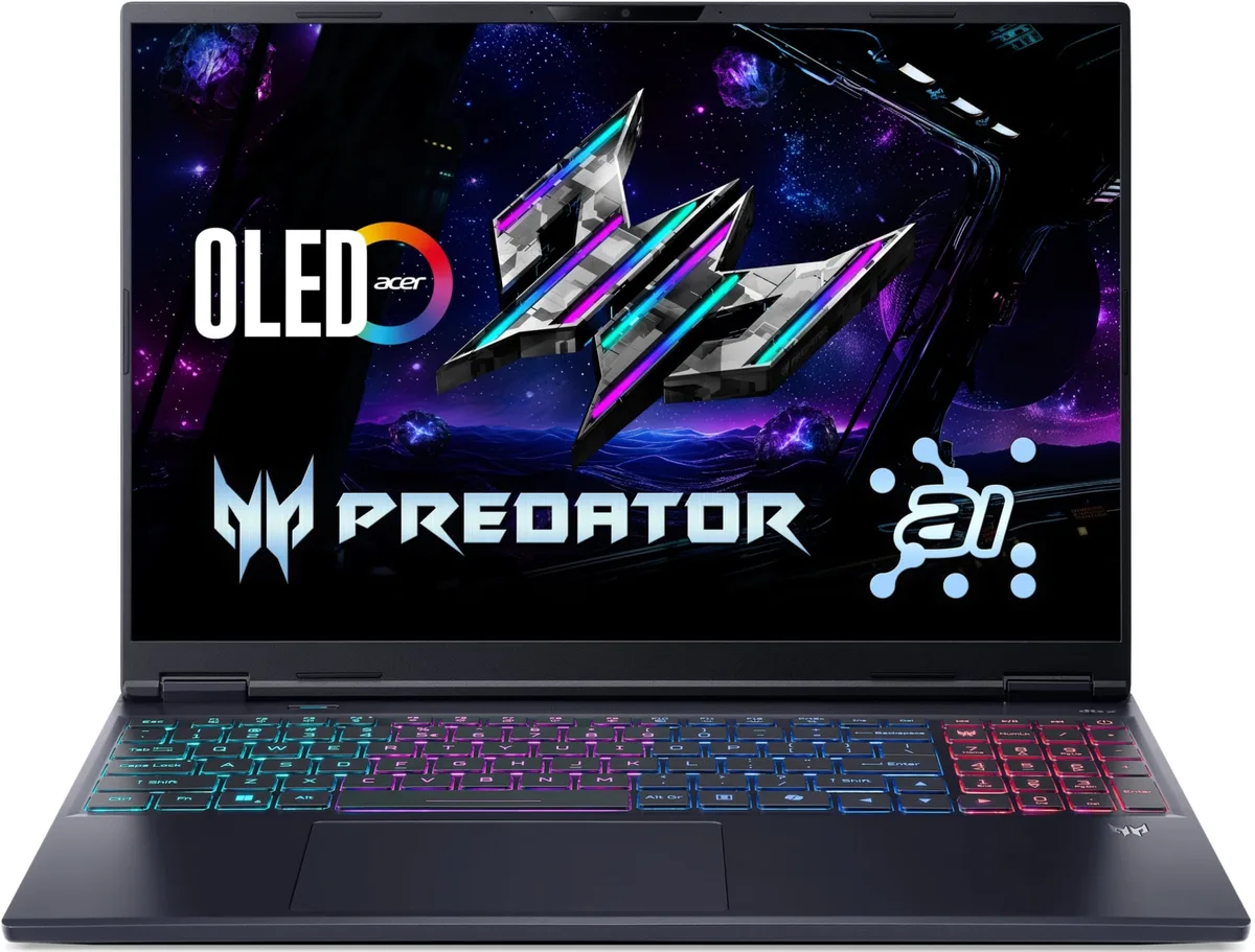 Ноутбук Acer Predator 16" OLED чорний 32ГБ DDR5 1ТБ SSD RTX5060