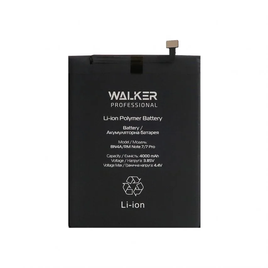 Акумулятор WALKER 4000mAh 3,85V для Xiaomi Redmi Note 7 Redmi Note 7 Pro