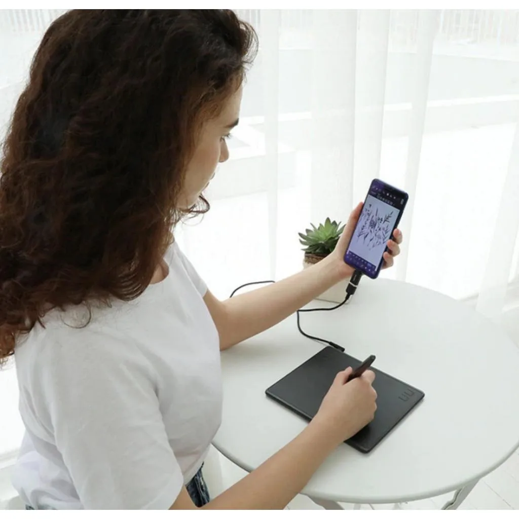 Графічний планшет Huion 6.3"x4" HS64, microUSB, чорний