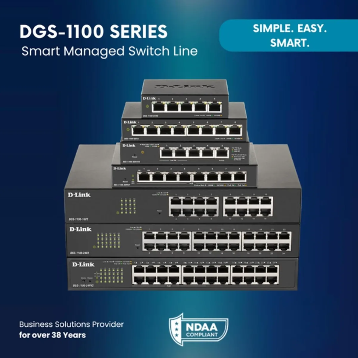 Комутатор D-Link DGS-1100-24V2 24xGE, EasySmart