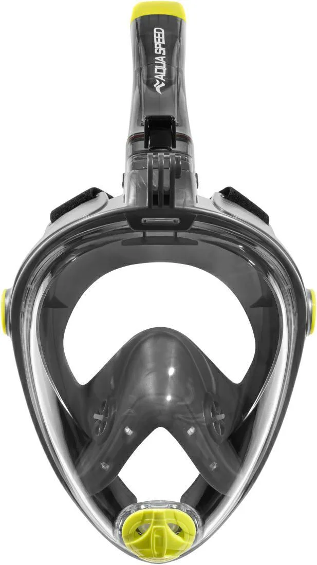 Повнолицьова маска Aqua Speed силікон L/XL чорна жовта