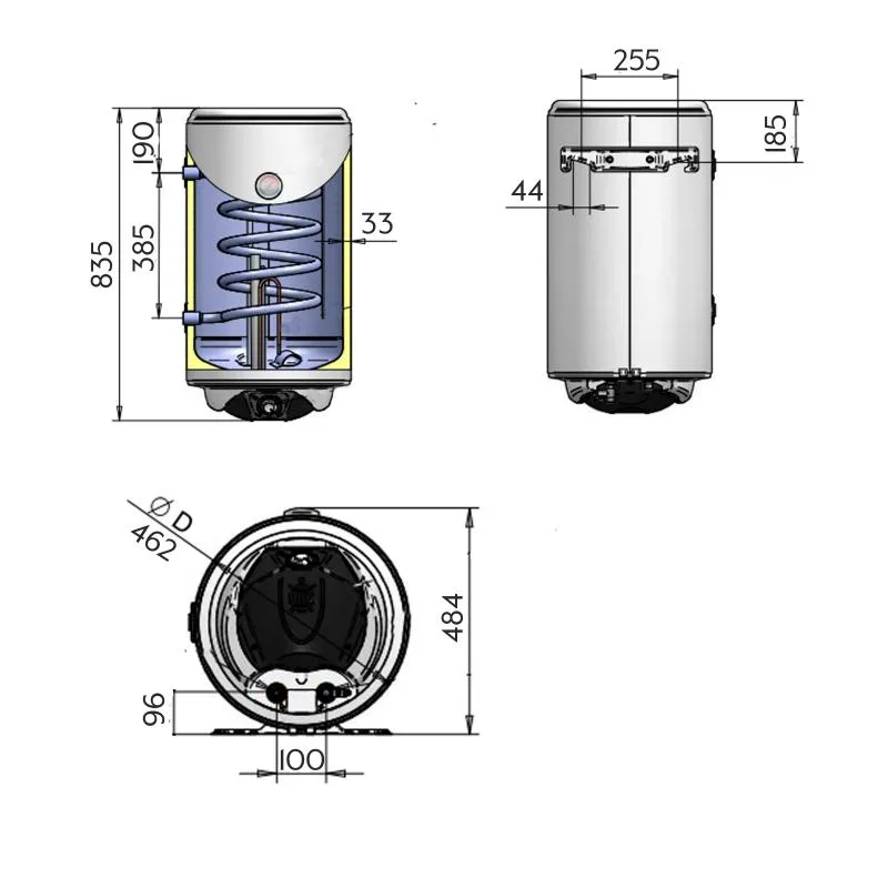 Водонагреватель комбинированный Thermo Alliance CWH 8044 80 л 2 кВт мокрый ТЭН цилиндрический