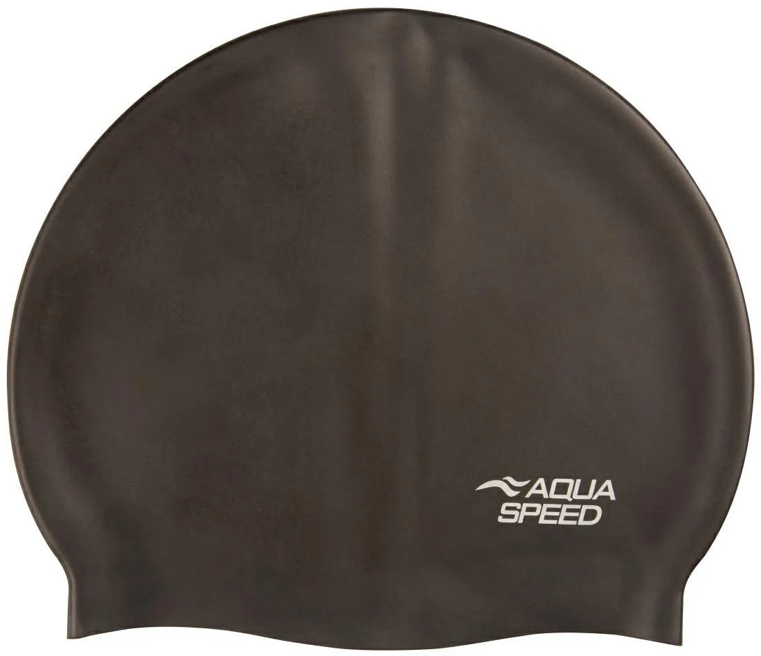 Шапка для плавання AQUA SPEED силіконова XL чорна