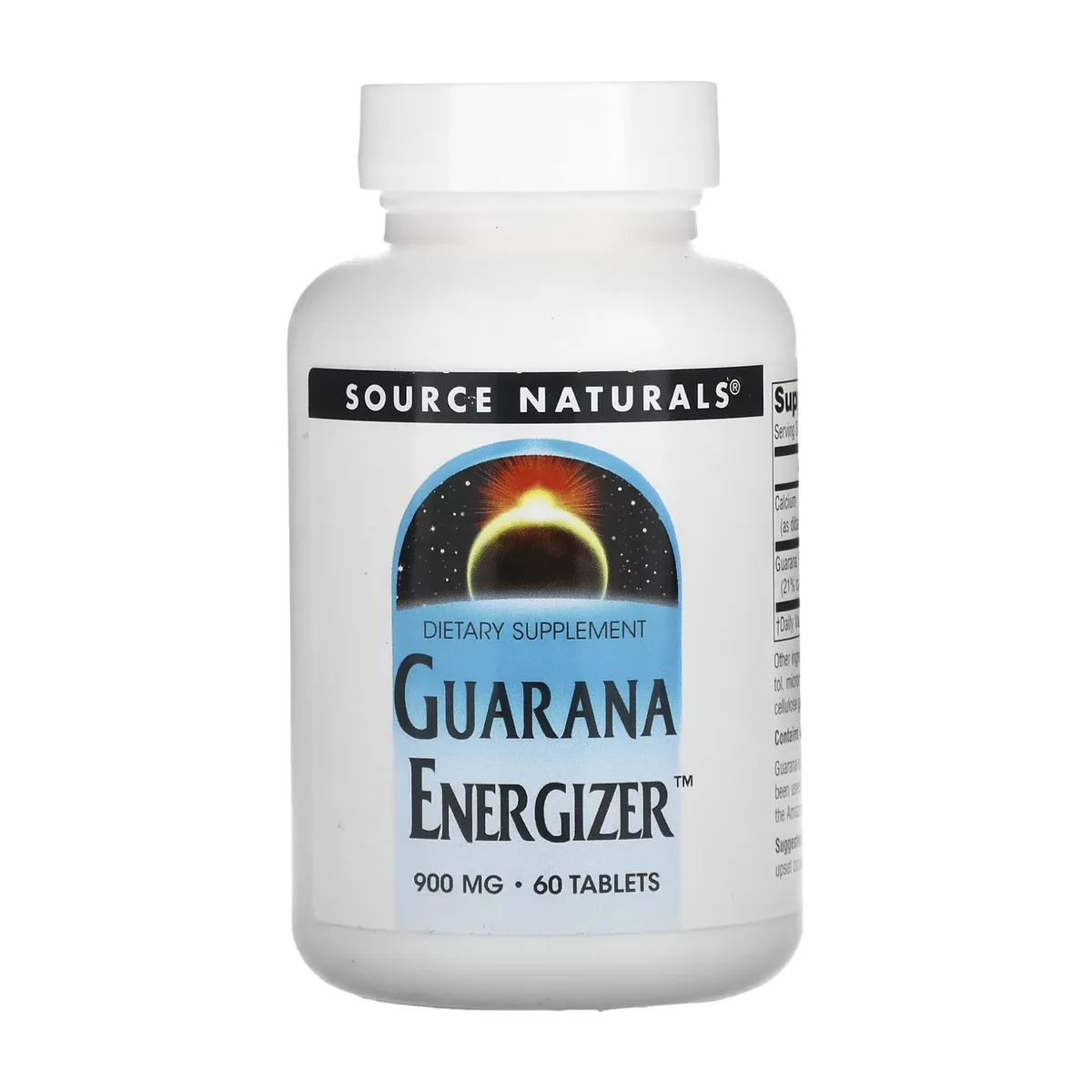 Гуарана Energizer Source Naturals 900 мг 60 таблеток Вегетаріанська