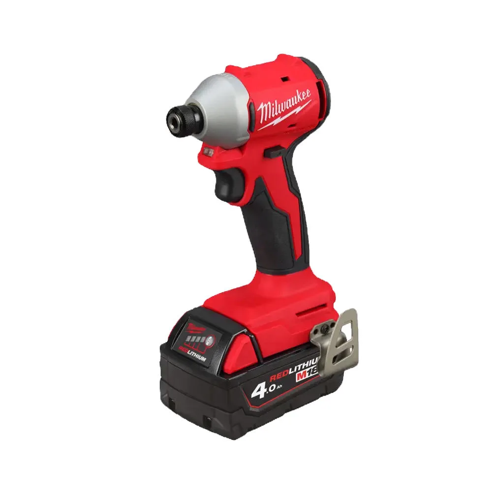 Аккумуляторный ударный винт Milwaukee M18 BLIDRC-402C 18В с АКБ 2х4А·час, моментом 190Нм и скоростью 0-3600 об/мин, в комплекте с зарядным устройством M12-18C и кейсом