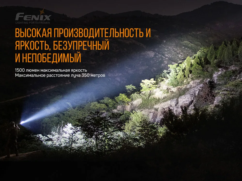 Ліхтар ручний Fenix алюміній 150х25,4 мм білий 1500 люмен IP68