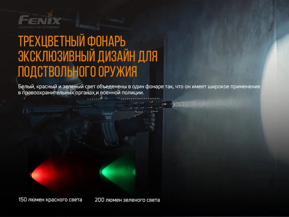 Ліхтар ручний Fenix алюміній 150х25,4 мм білий 1500 люмен IP68