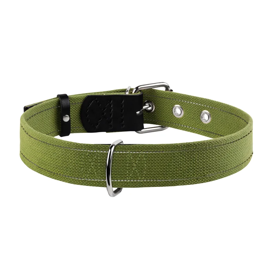 Нашийник для собак L 51-63 см брезент 35 мм металеві елементи CoLLaR
