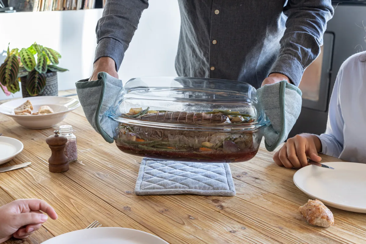 Кастрюля с крышкой Pyrex из боросиликатного стекла 36х22 см 6,7 л