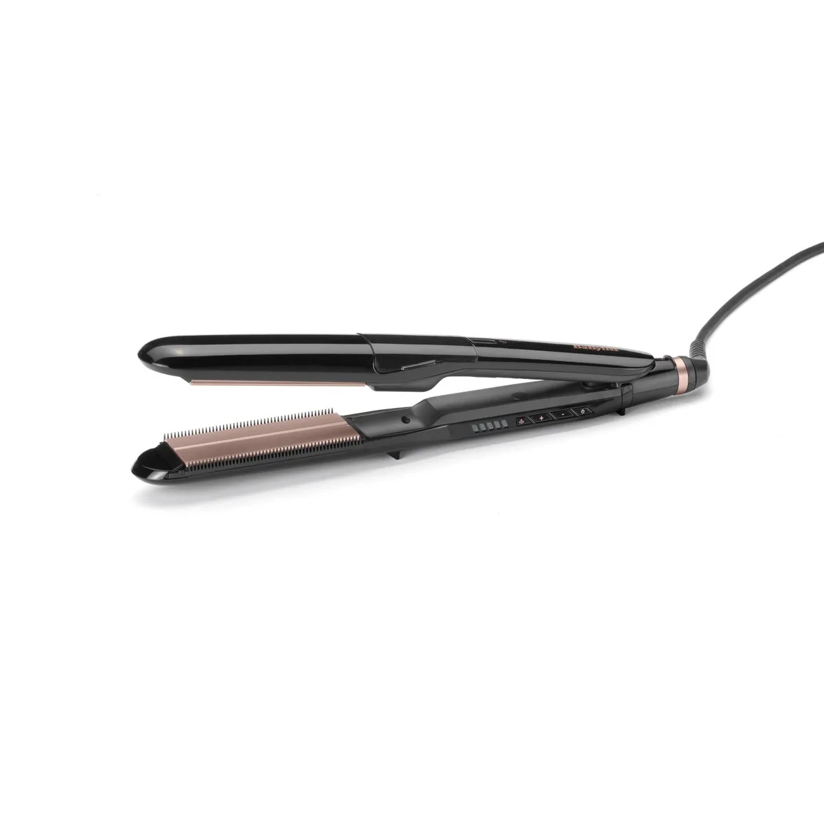 Випрямляч волосся Babyliss Steam Smooth, 5 температурних режимів (150-230°C), з функцією пара, термокилимок, керамічні пластини, ч
