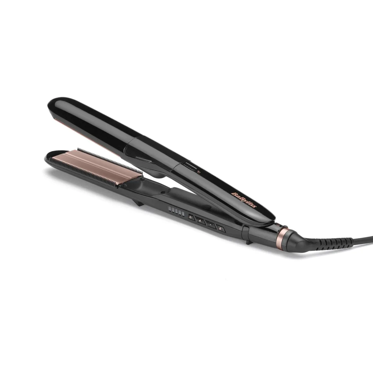 Випрямляч волосся Babyliss Steam Smooth, 5 температурних режимів (150-230°C), з функцією пара, термокилимок, керамічні пластини, ч