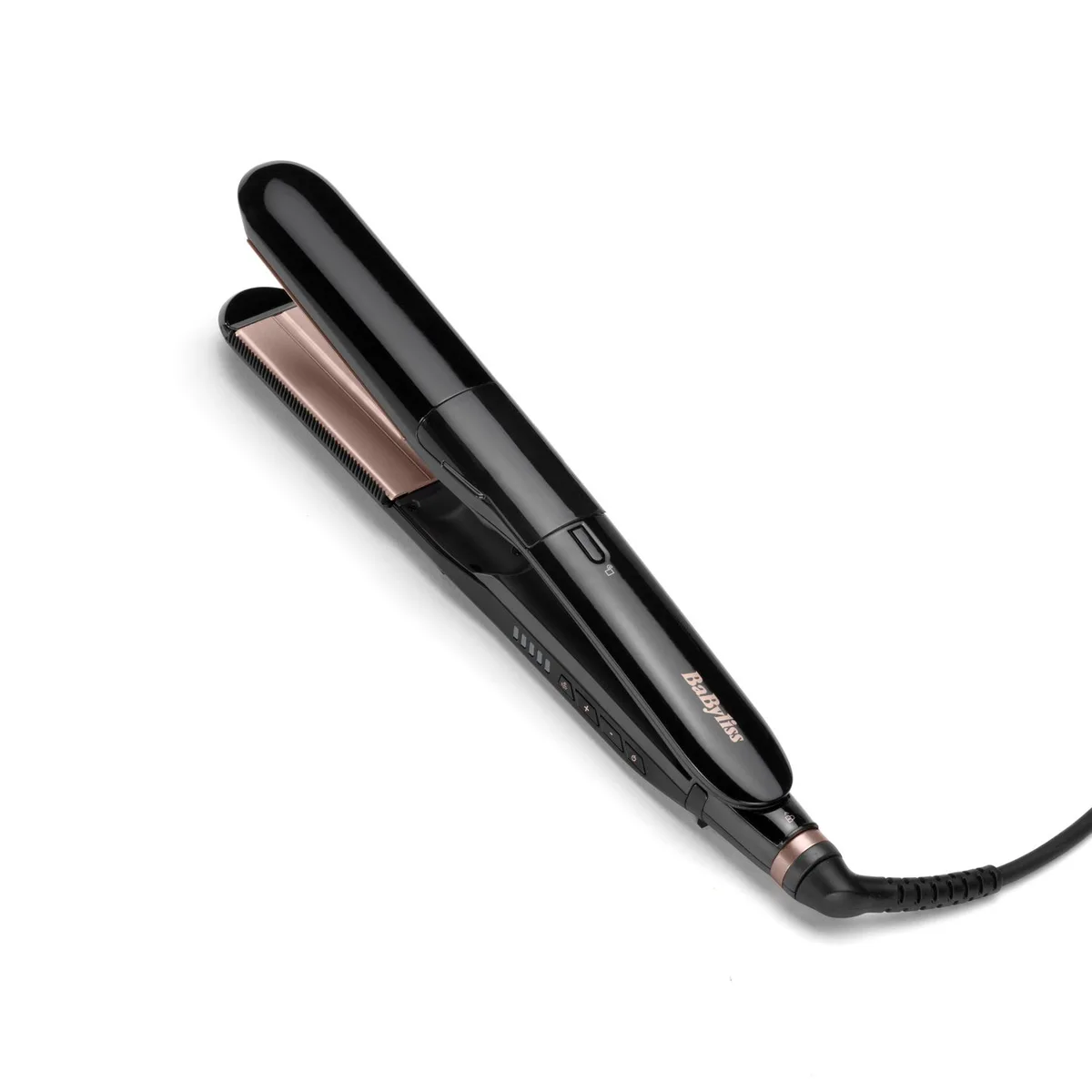 Випрямляч волосся Babyliss Steam Smooth, 5 температурних режимів (150-230°C), з функцією пара, термокилимок, керамічні пластини, ч