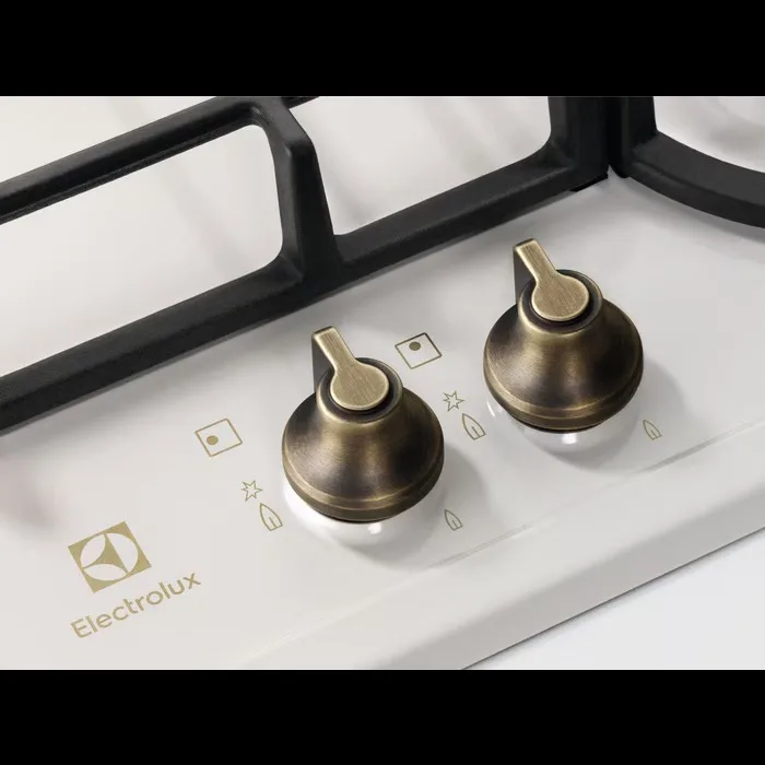 Газова варильна панель Electrolux Rococo, 60 см, чавун, чорний матовий.
