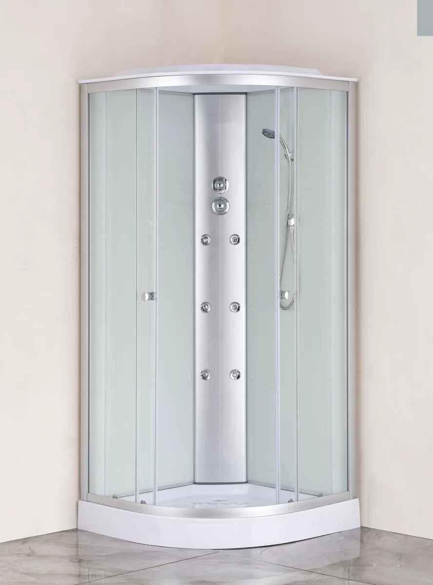 Душевой бокс с гидромассажем Mixxus SBH02-90x90x215-FB ABS 90x90 см Сатин