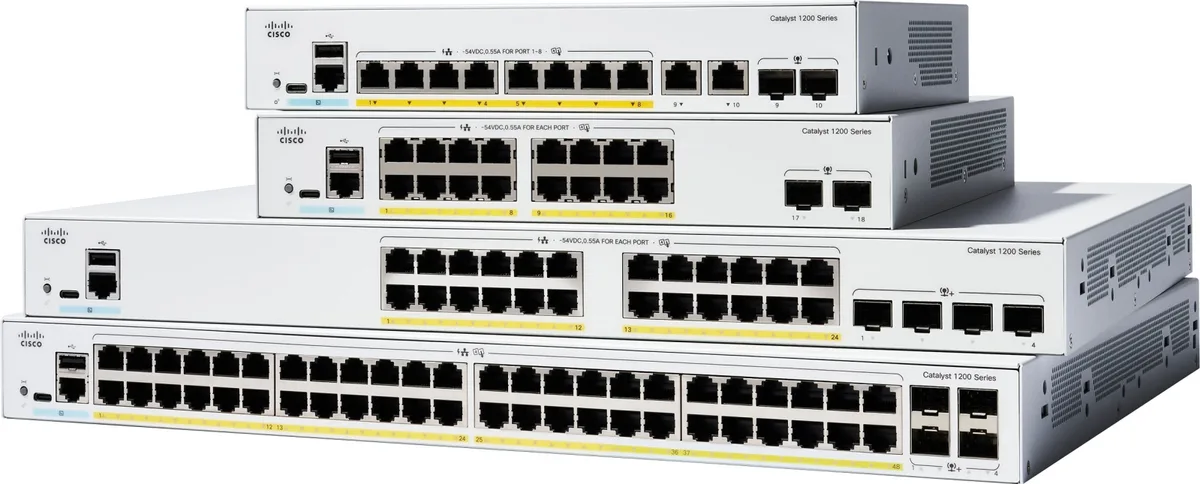 Коммутатор Cisco Catalyst 1200 48xGE, 4x1G SFP