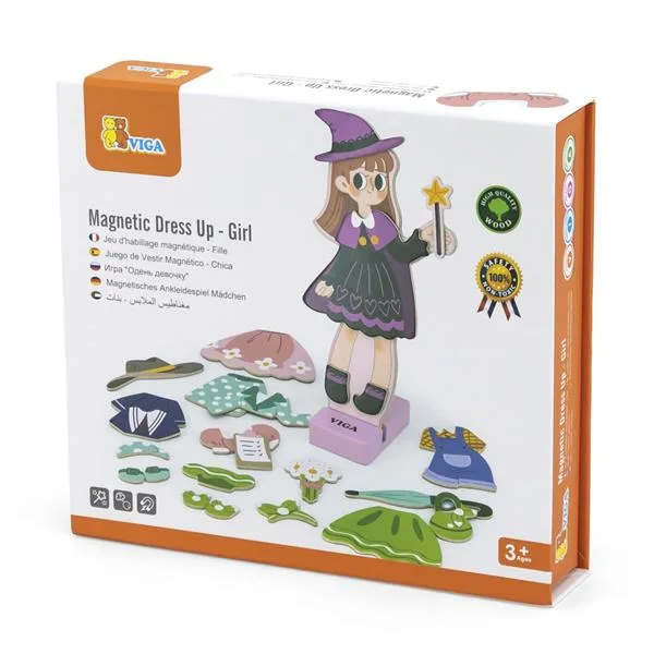 Магнітна гра Viga Toys дерев'яна 21х19х6 см для дівчаток від 3 років
