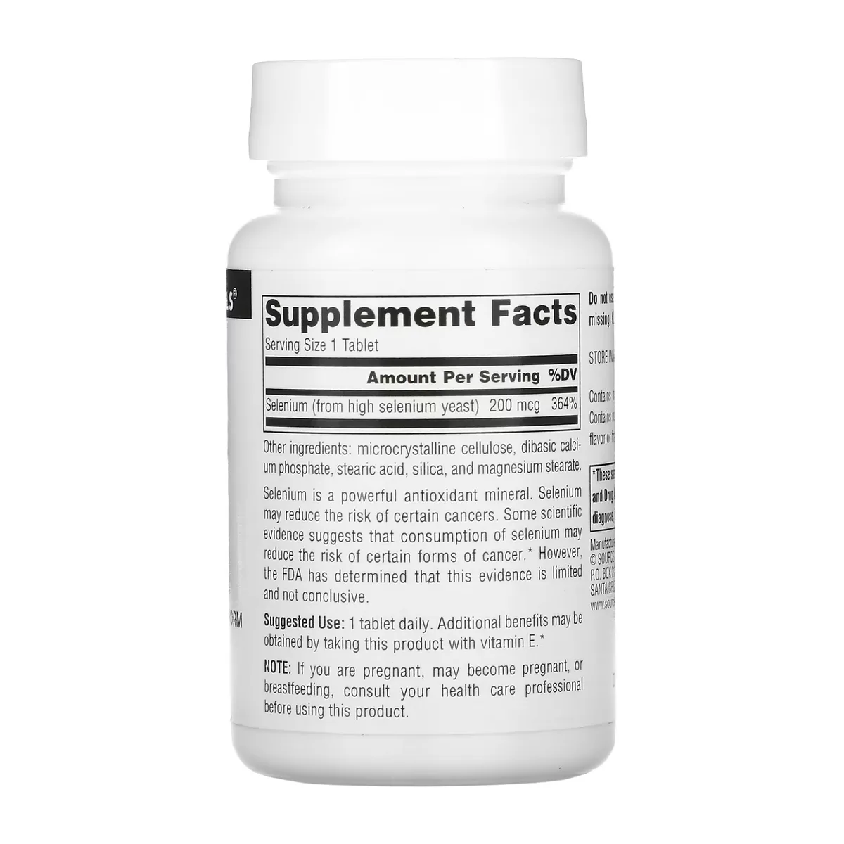 Селен 200 мкг 120 таблеток Source Naturals антиоксидантний мінерал