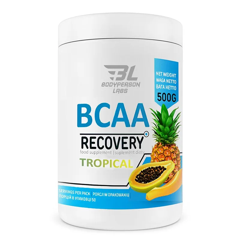 BCAA Recovery Bodyperson Labs 500g Tropical без наполнителей 2 1 1 со L-глютамином