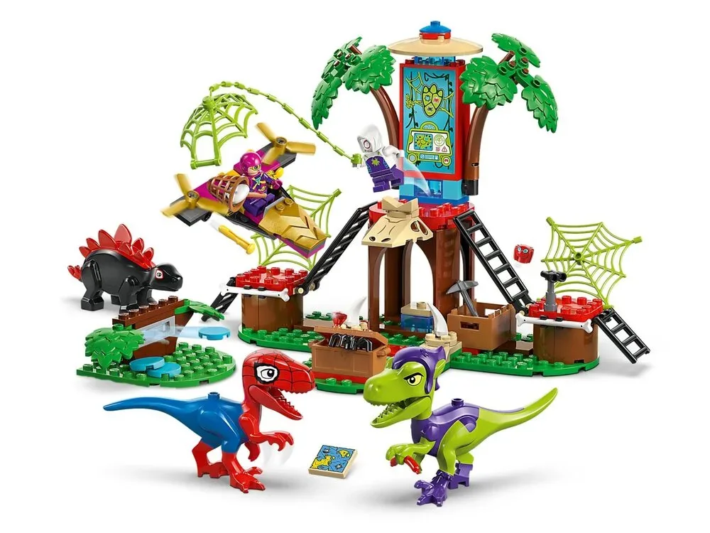 Конструктор LEGO Spidey 11200 різнокольоровий 4+ Битва Павука та раптора у штаб-будинку на дереві