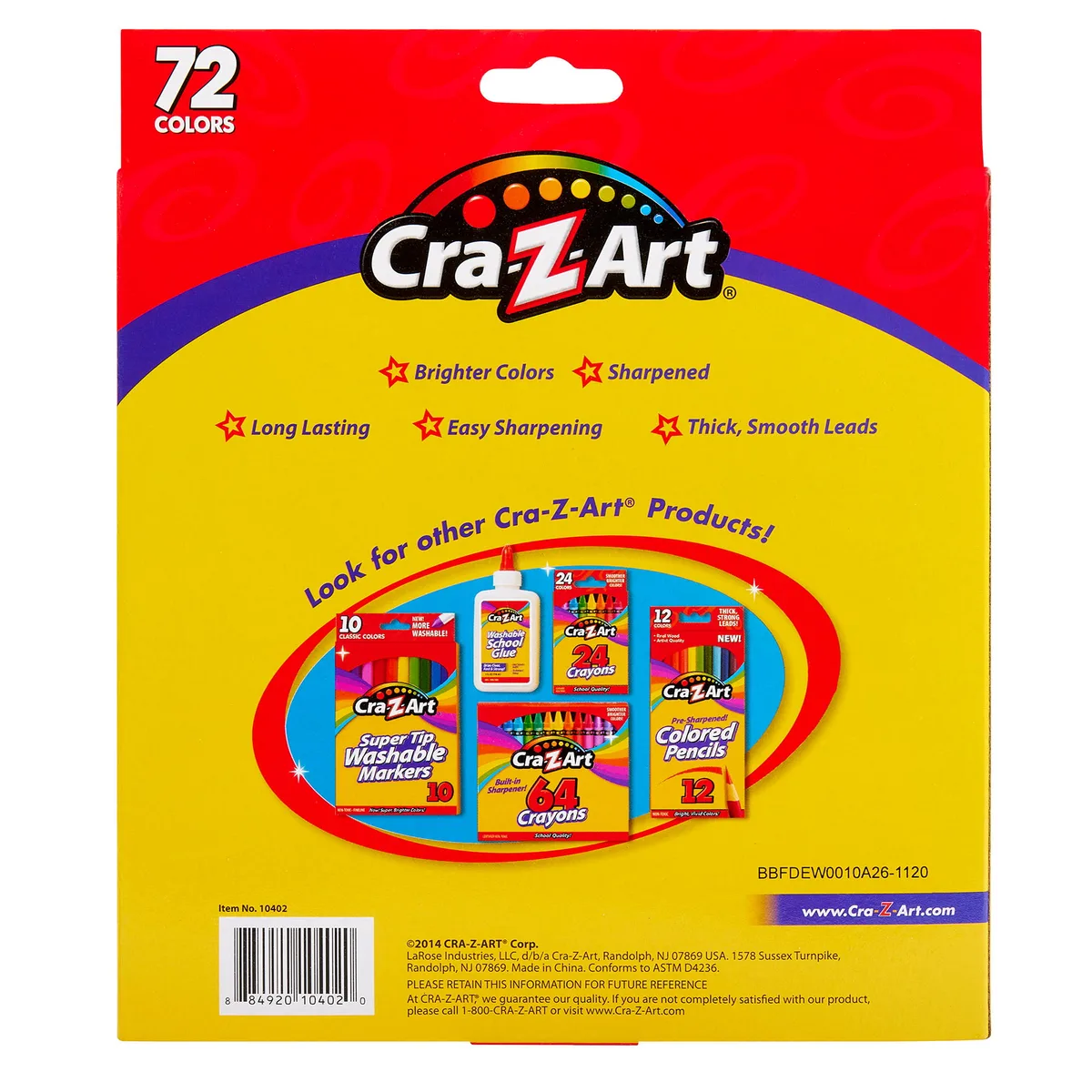 Кольорові олівці Cra-Z-Art 72шт
