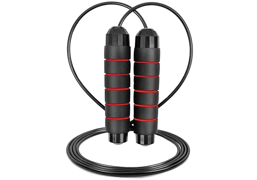 Скакалка швидкісна EasyFit неопрен 3 м Чорна