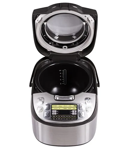 Мультиварка Tefal з технологією Fuzzy Logic, потужність 750 Вт, об'єм чаші 5 л, електронне управління, пластиковий корпус, сірого