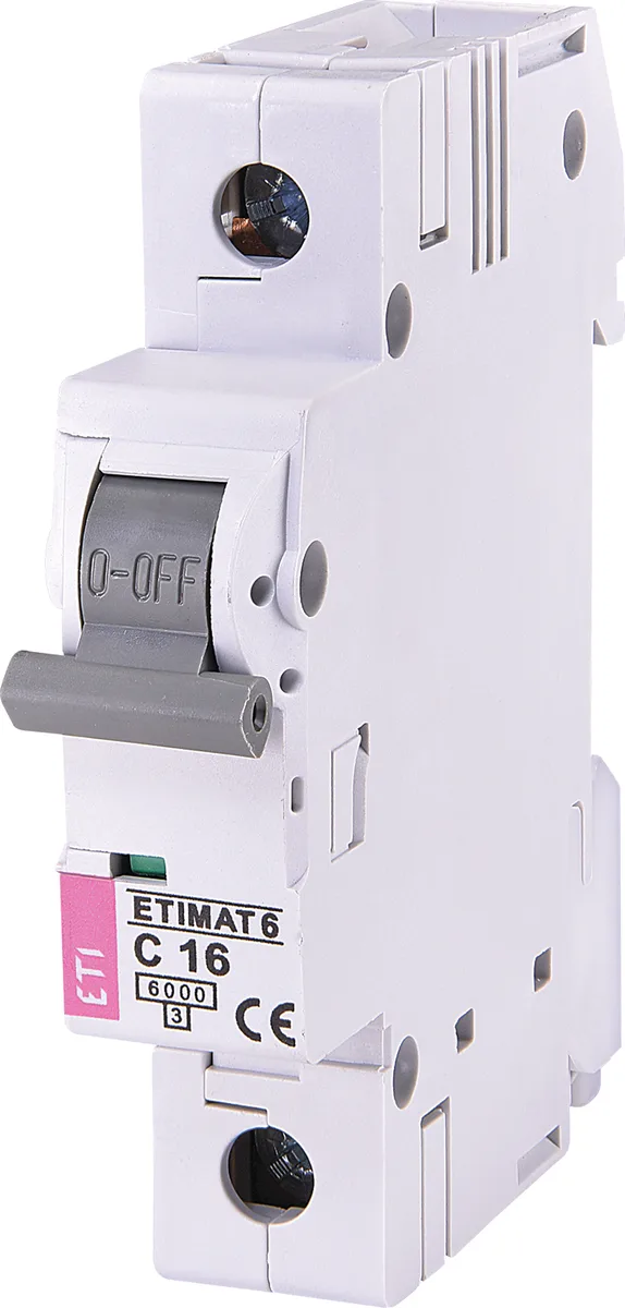 Автоматичний вимикач ETI, ETIMAT 6 1p С 16А (6 kA)