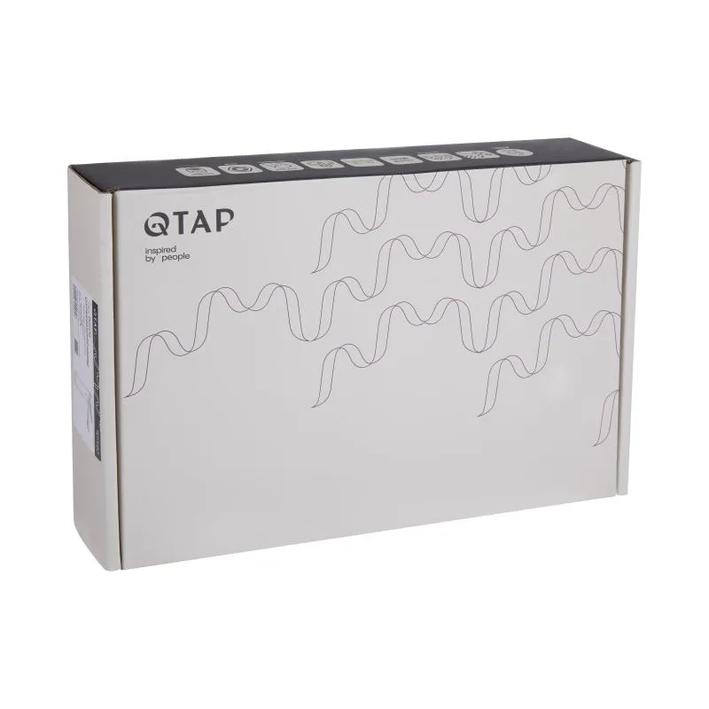 Смеситель для раковины Qtap Presto высокий хромированный 351x229x70 мм латунь