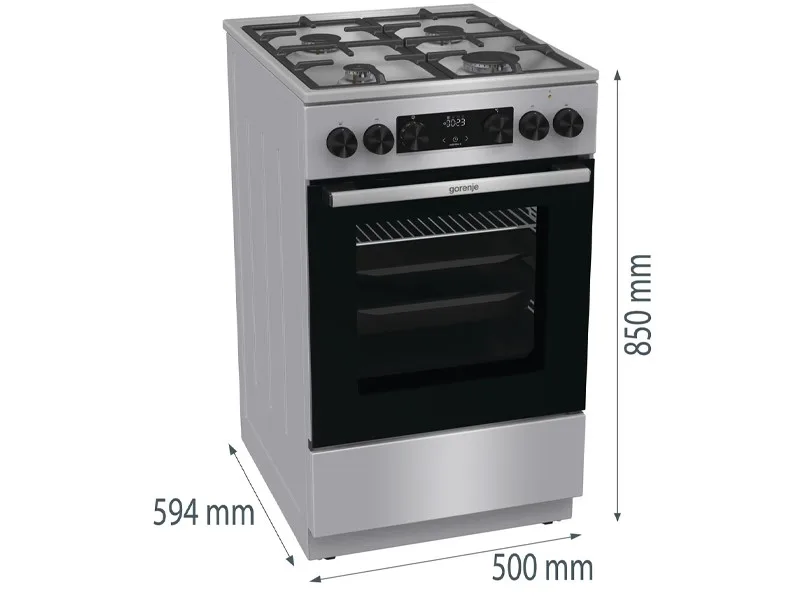 Плита Gorenje комбинированная нержавеющая сталь 50х60 см 70 л