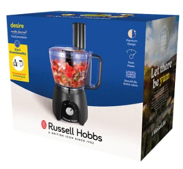Кухонний комбайн Russell Hobbs 600 Вт 2,3 л Сірий