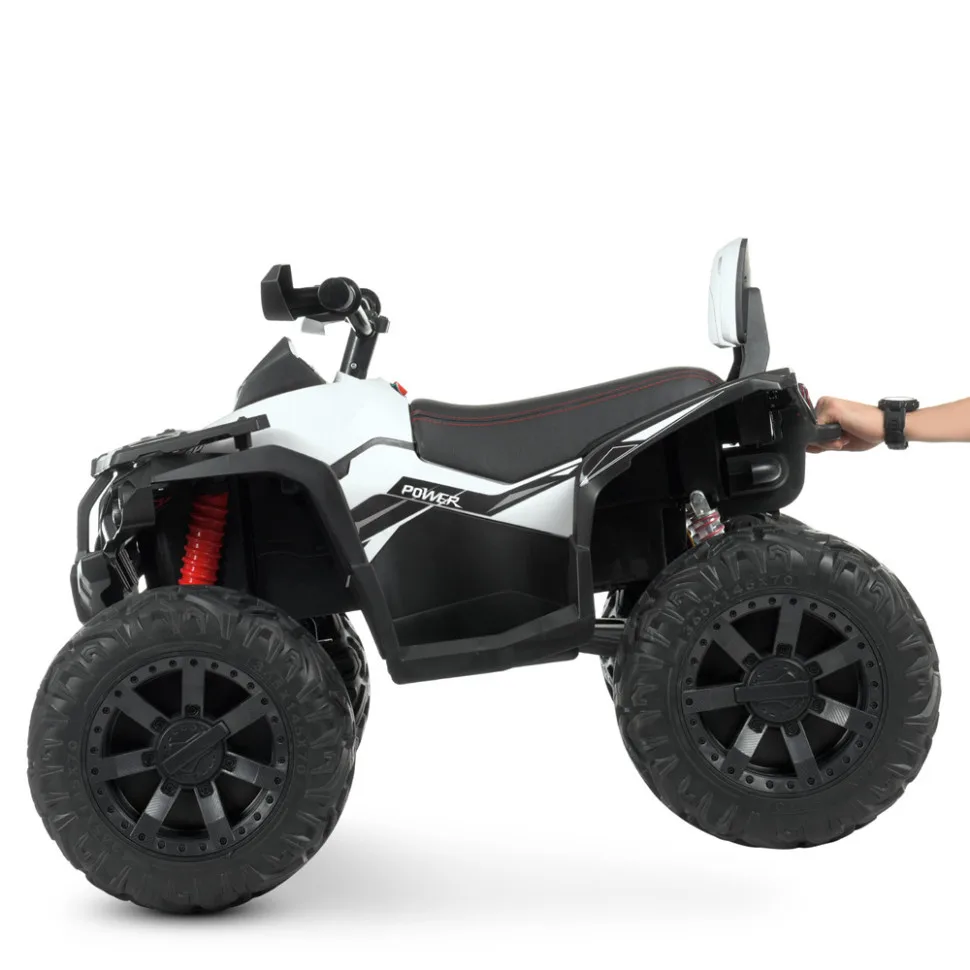 Дитячий електроквадроцикл Bambi Racer шкіра 103х70х71 см коричневий