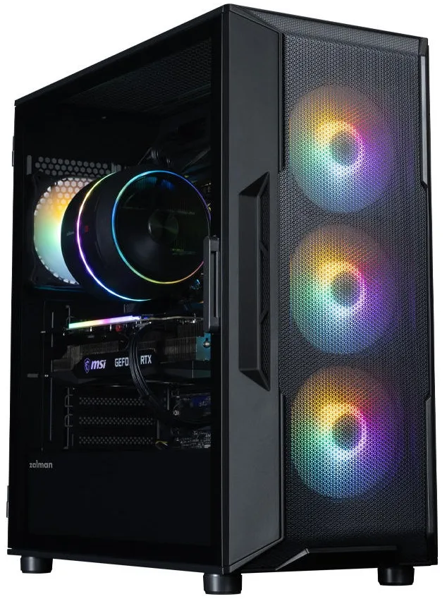 Корпус Zalman I3 Neo V2 без БЖ, 2xUSB3.0, 1x Type C, 4x120мм RGB, VGA 400мм, LCS ready, TG Side Panel, ATX, чорний