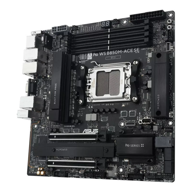 Материнcька плата ASUS PRO WS B850M-ACE SE sAM5 B850 4xDDR5 M.2 HDMI DP D-Sub USB Type-C mATX