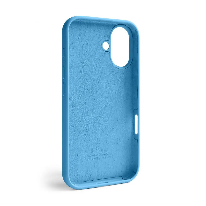 Чохол силіконовий для Apple iPhone 16  блакитний