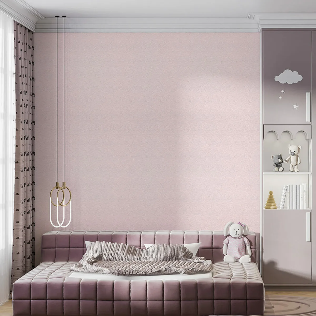 Самоклеючі шпалери 2800х500х1,5 мм Рожеві XPE з термоізоляцією