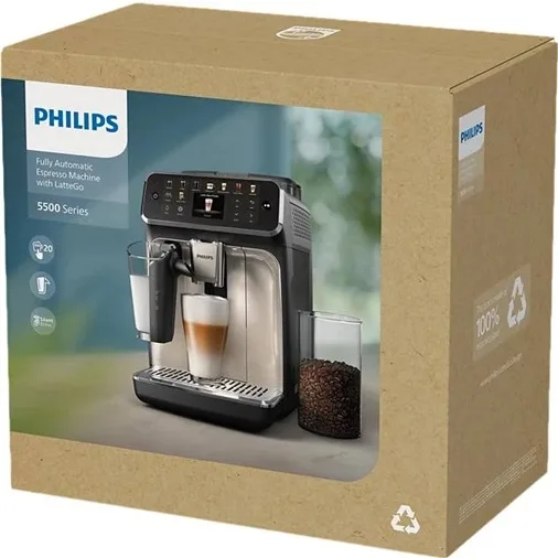 Кавомашина Philips 1500 Вт 15 бар Сірий блискучий чорний