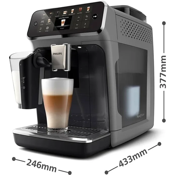 Кавомашина Philips 1500 Вт 15 бар Сірий блискучий чорний