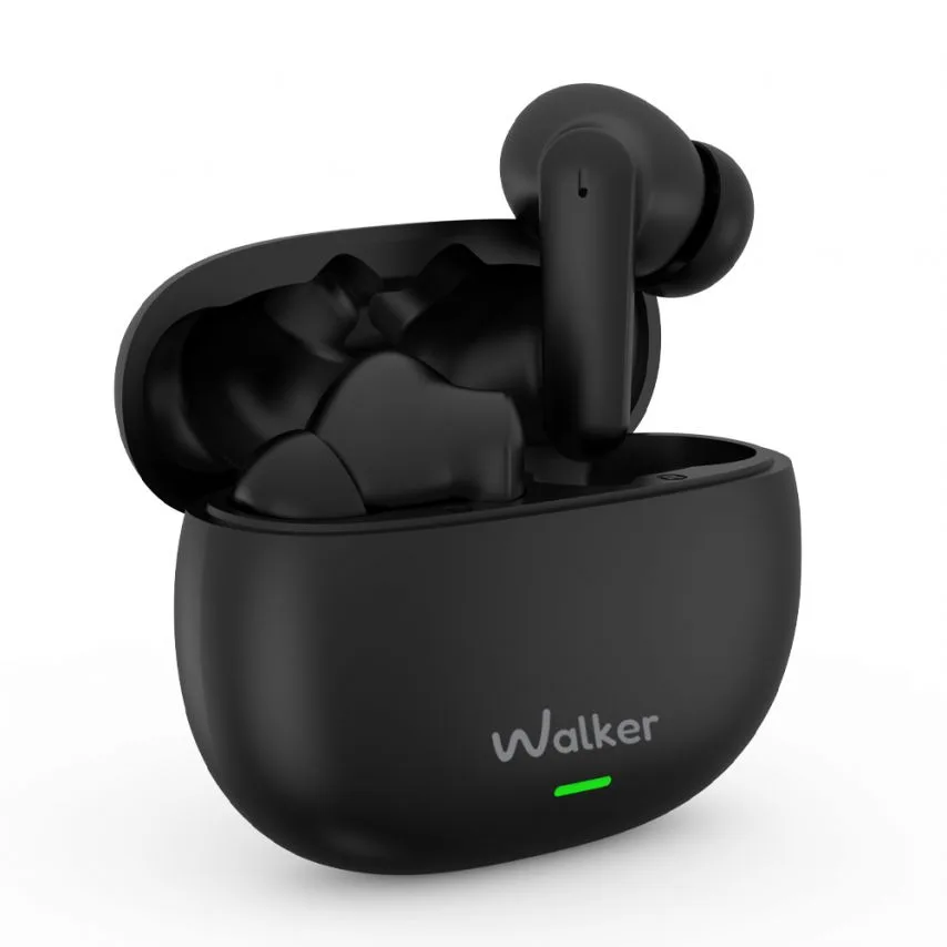 Навушники Bluetooth WALKER вакуумні чорні з шумозаглушенням ANC ENC