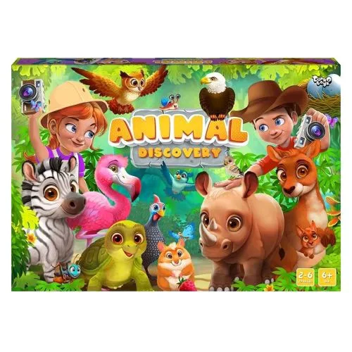 Настільна гра Dankotoys Animal Discovery для дітей від 6 років, 2-6 гравців