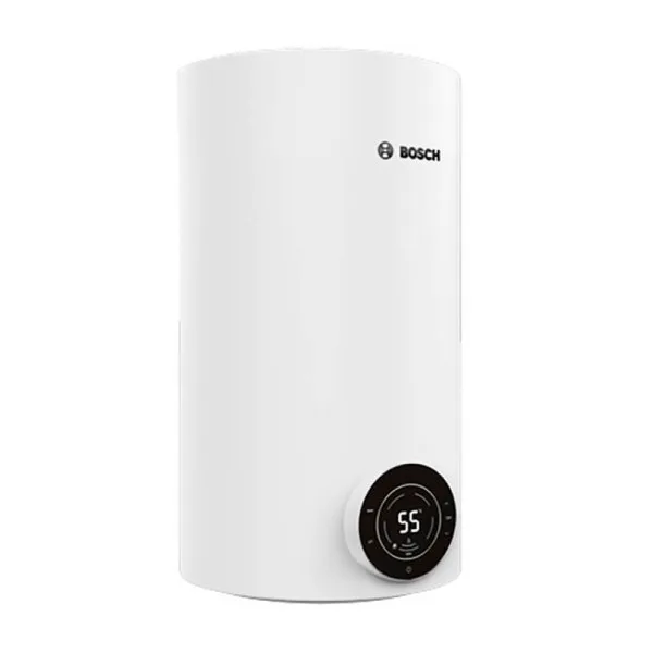 Електричний водонагрівач BOSCH круглої форми Tronic 4000T, об'ємом 50 л, потужністю 1,5 кВт, з сухим ТЕНом, для вертикального монт