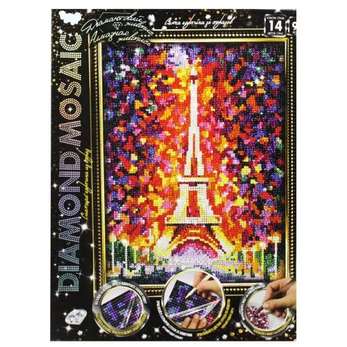 Алмазная мозаика Diamond Mosaic Эйфелева башня 30х20 см с липким слоем