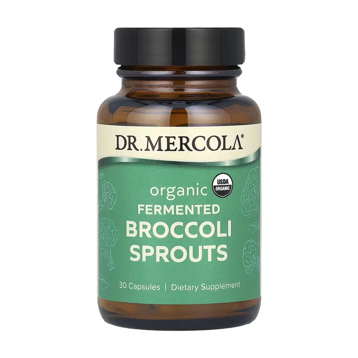 Органічні ферментовані паростки броколі Dr. Mercola 30 капсул