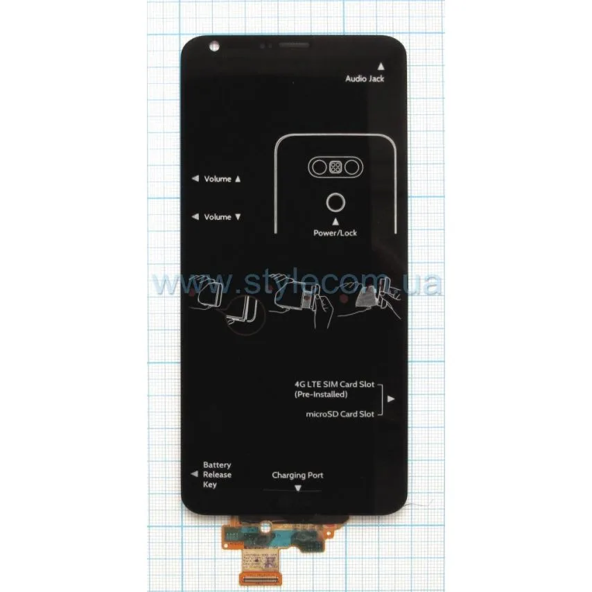 Дисплей LG TFT 5,7 дюймів чорний з сенсорним екраном High Quality